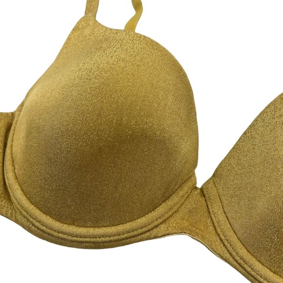 Body by Victoria's Secret Vintage Women's Shaping Bra Sparkly Gold 34C - Picture 3 of 6